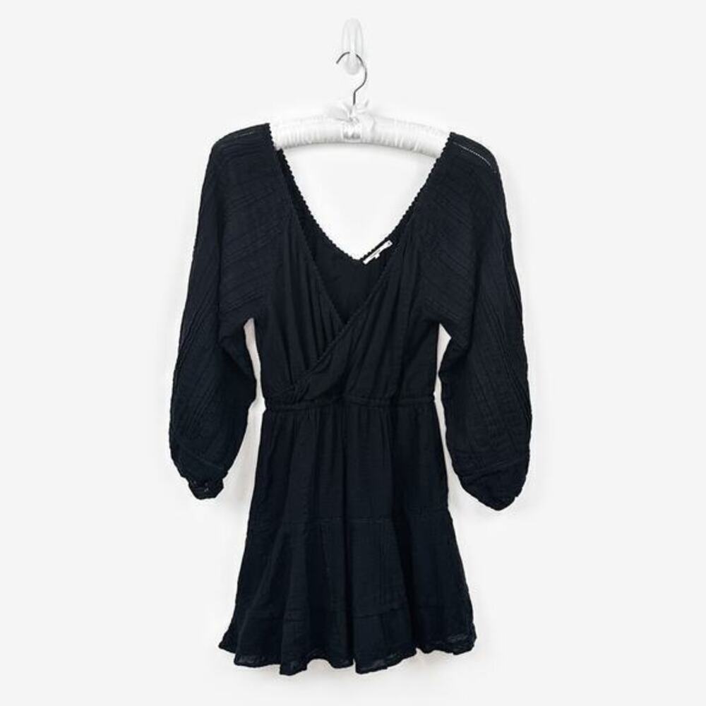 Tularosa Mini Dress Size M Black Cotton Boho Girlcore‎ Romantic Flowy Revolve